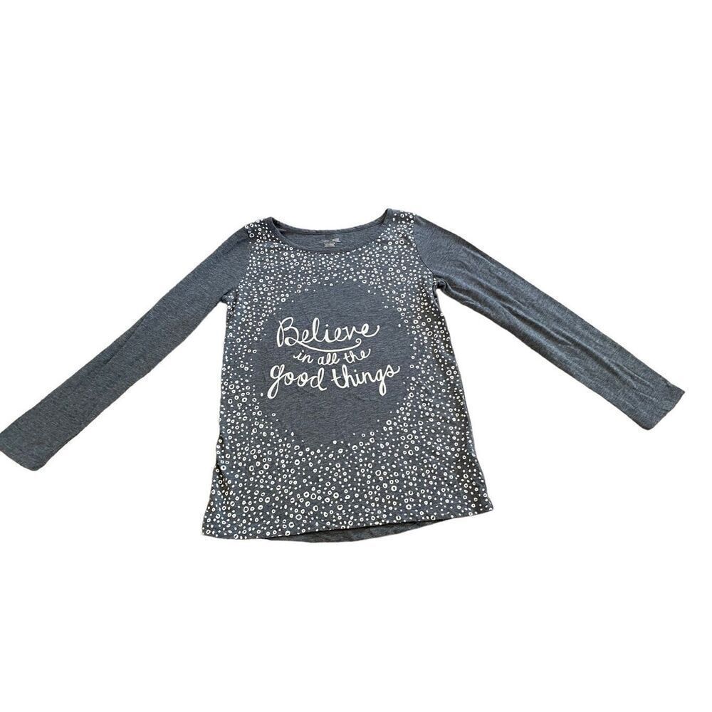 Cherokee Long Sleeve Shirt Girls Large Believe In All Good Things